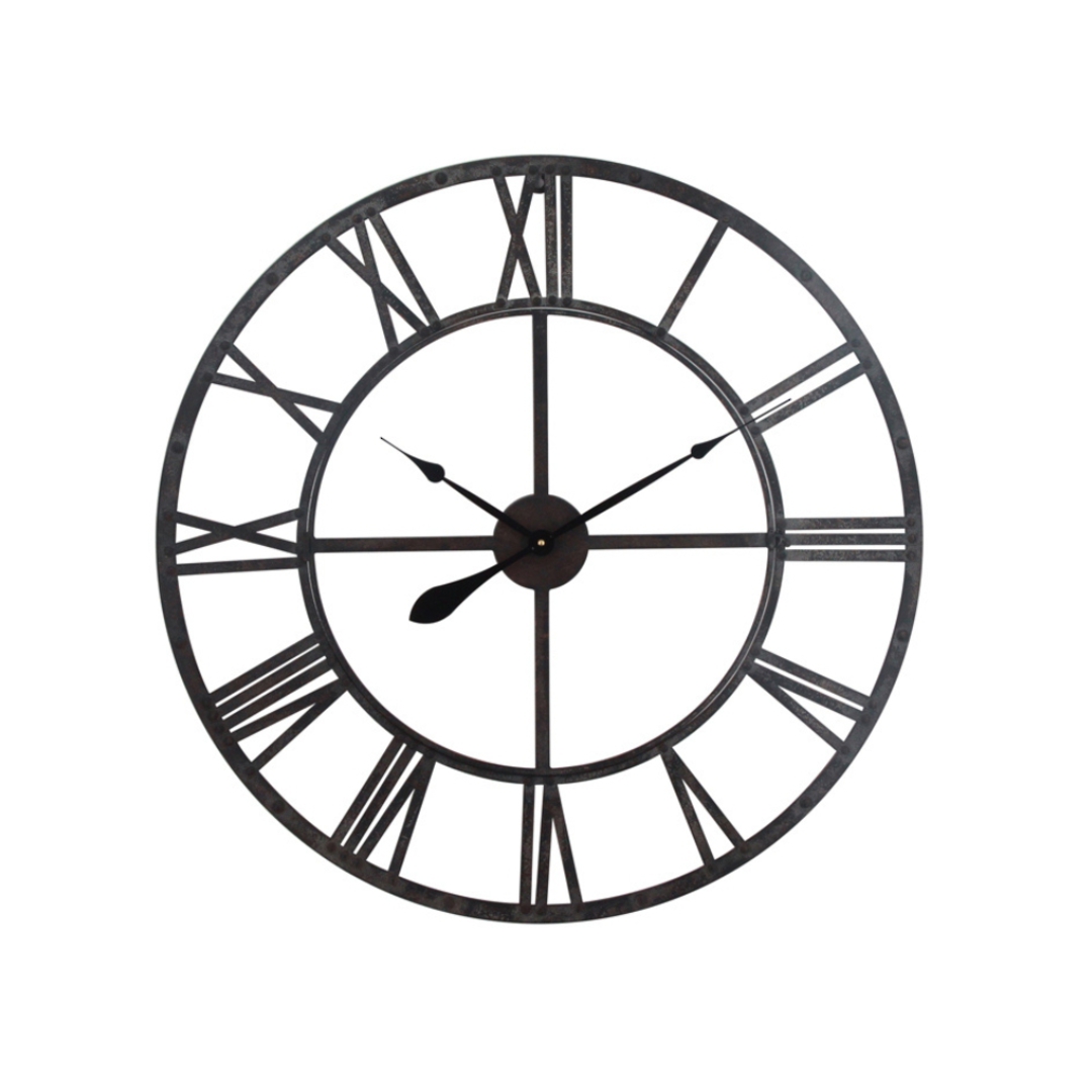 Iron Roman Numeral Clock 100cm image 0